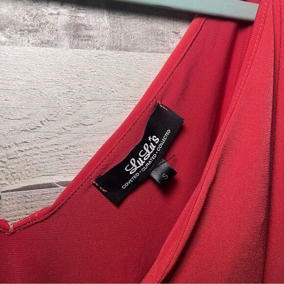 Lulus Rust Orange Lace Up Cape Backless Bodysuit - Picture 11 of 11